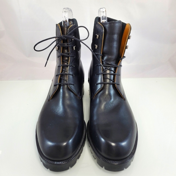 NWT$1,245 Louboutin Trapman Lace-up Black Leather Combat Boot Sz 42.5 (US 9.5) - Picture 9 of 17